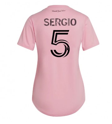 Inter Miami Sergio Busquets #5 Replica Home Stadium Shirt for Women 2023-24 Short Sleeve